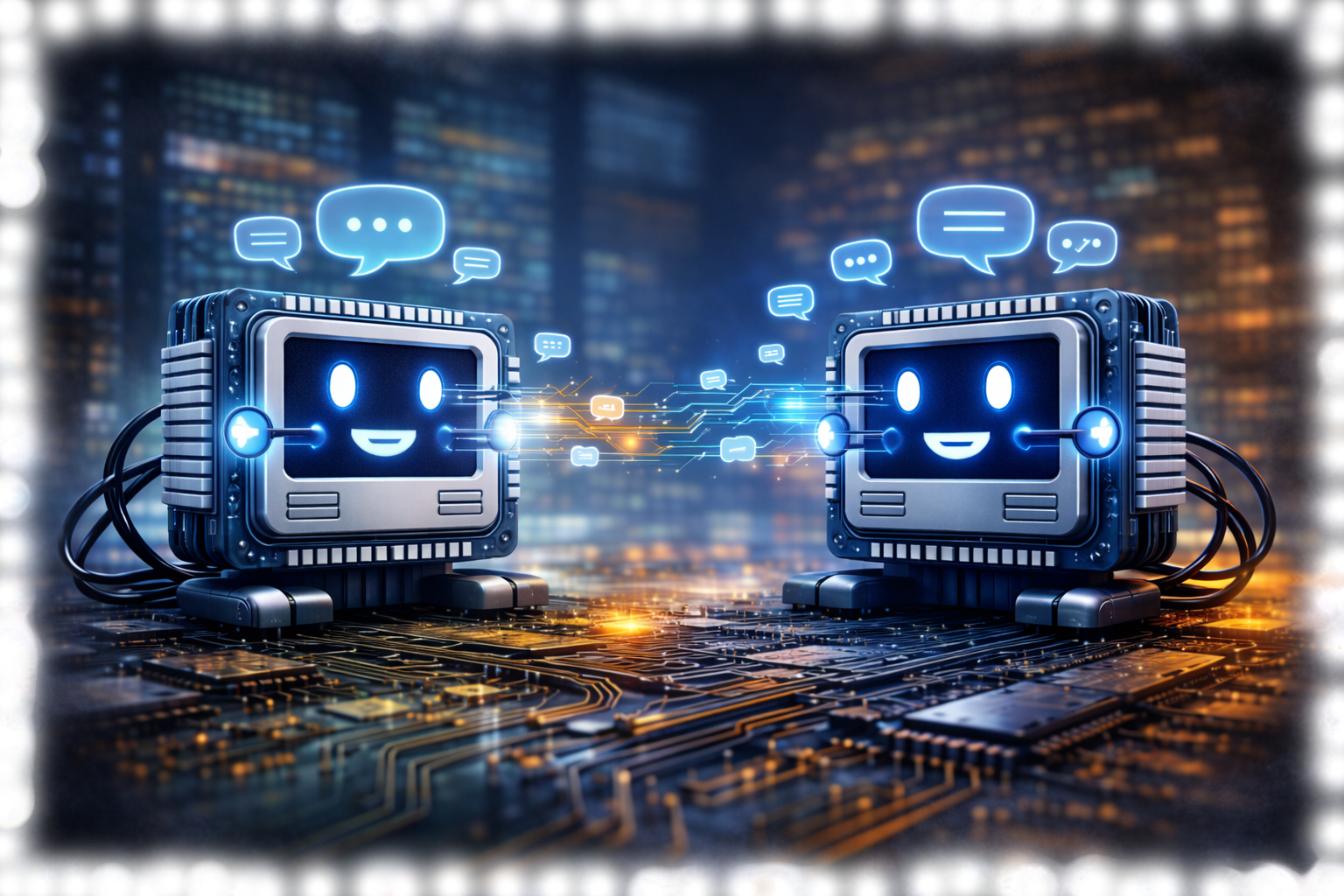 Systems talking illustration